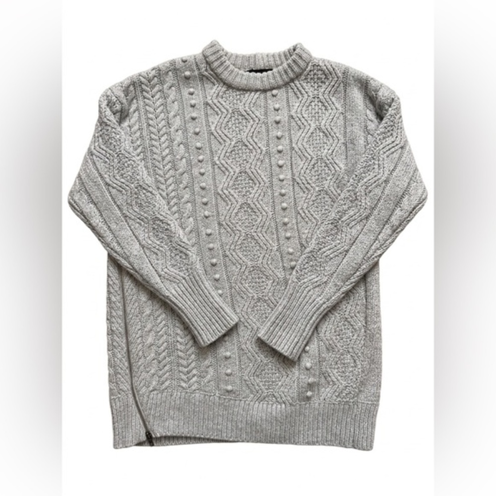 J Crew Wool Sweater asimetric zipper  very cozy oversized size s more like M/L